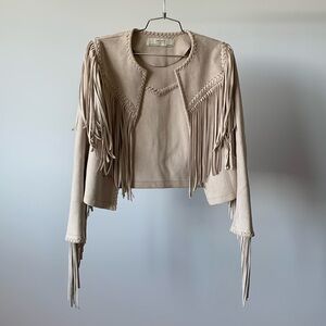 Zara Suede Fringe Jacket